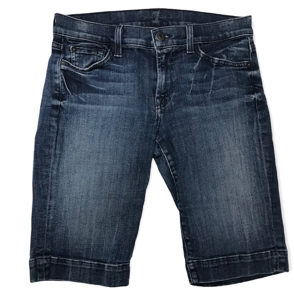 7 for all mankind - Dark Wash Boyfriend Jean Short - Size 27